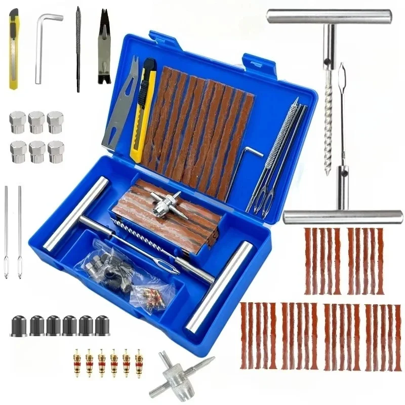 AliExpress NONE New Car Tire Repair Tool Tire Repair Kit Studding Tool Set Auto Bike Motorcycle Tire Repair Puncture Plug Car Accessories
