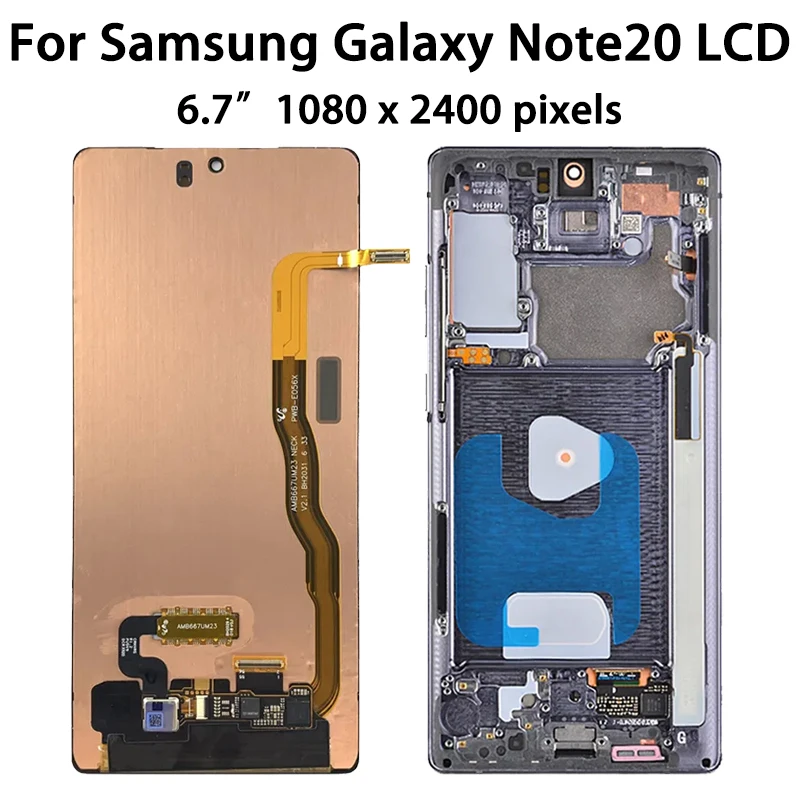 6.7“Super AMOLED Note 20 Display Fingerprint  For Samsung  Note20 5G N980F N981B LCD Touch Screen Digitizer Repair Parts