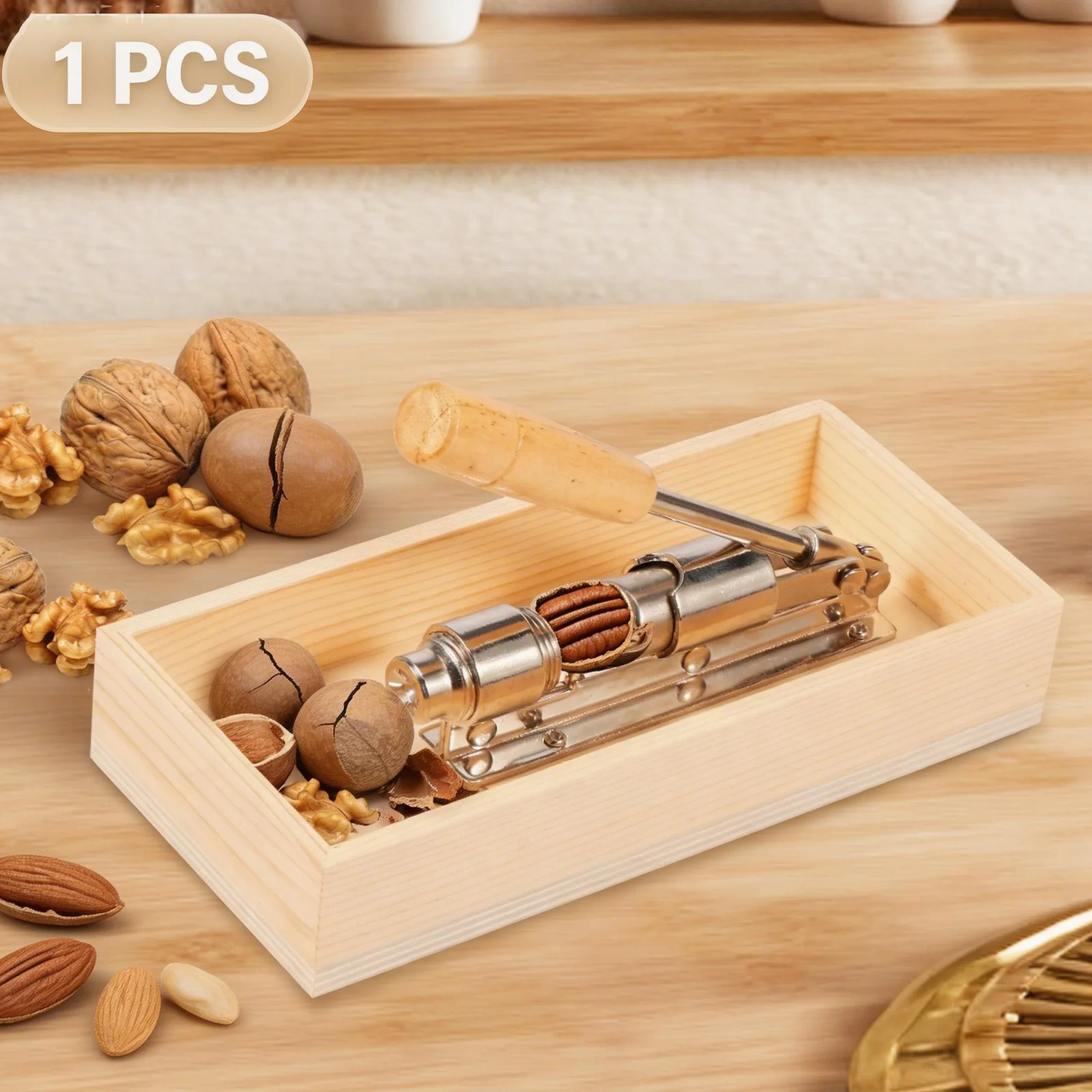 1 Pc Pecan Nut Cracker Tools Heavy Duty Filbert Walnut Nut Sheller Manual Walnut Nuts Cracker for Walnuts Pecans Kitchen Gadgets