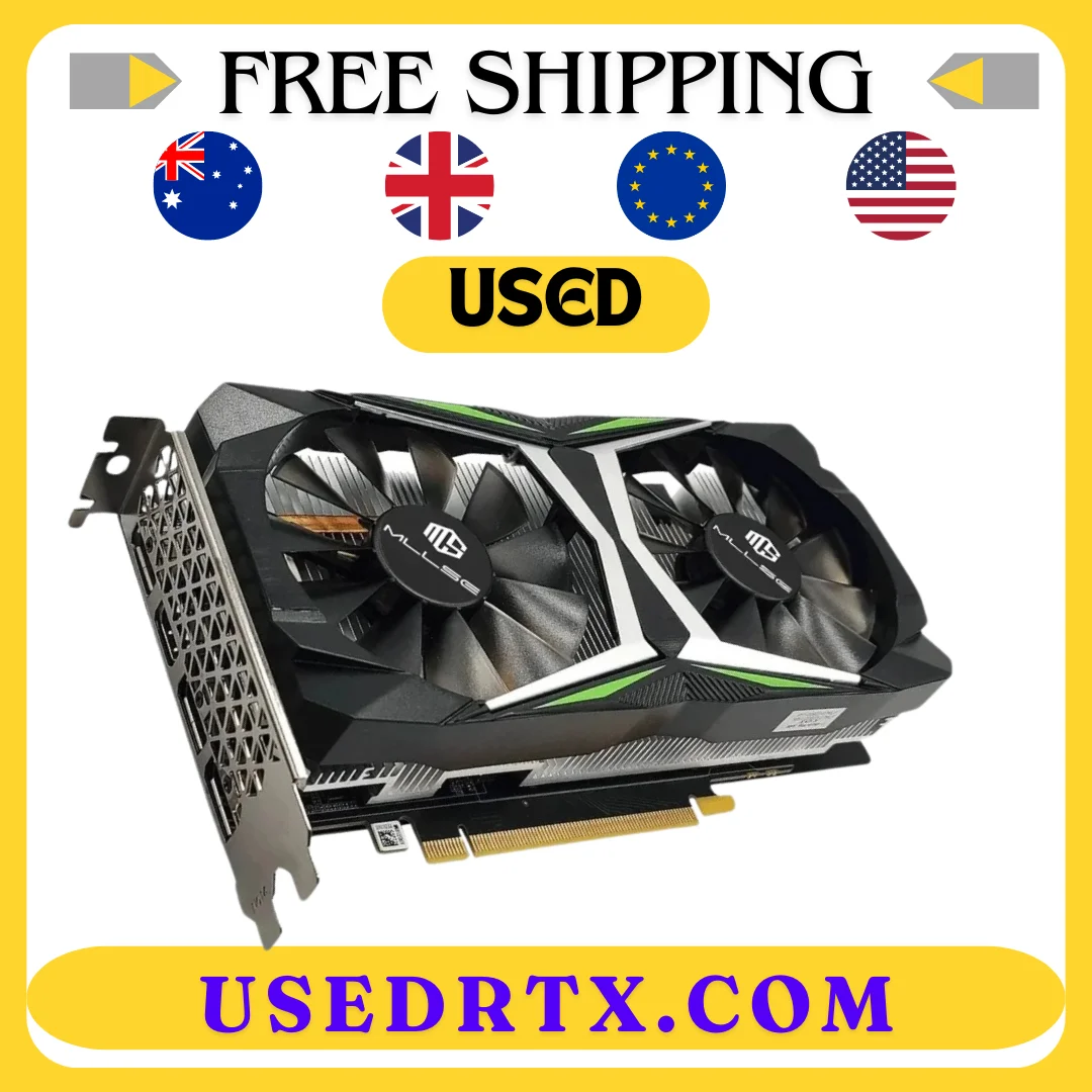 Carte de jeu vidéo d'occasion RTX 2060 Super 8 Go GDDR6, 256 bits, 8 broches, PCI Express 3.0x16, RTX 2060