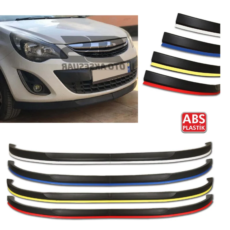 2 Pcs Front Bumper Lip For Opel Corsa D Body Kit Car Accessories Spoiler Splitter Diffuser Flap Sport Bumper Exterior Parts