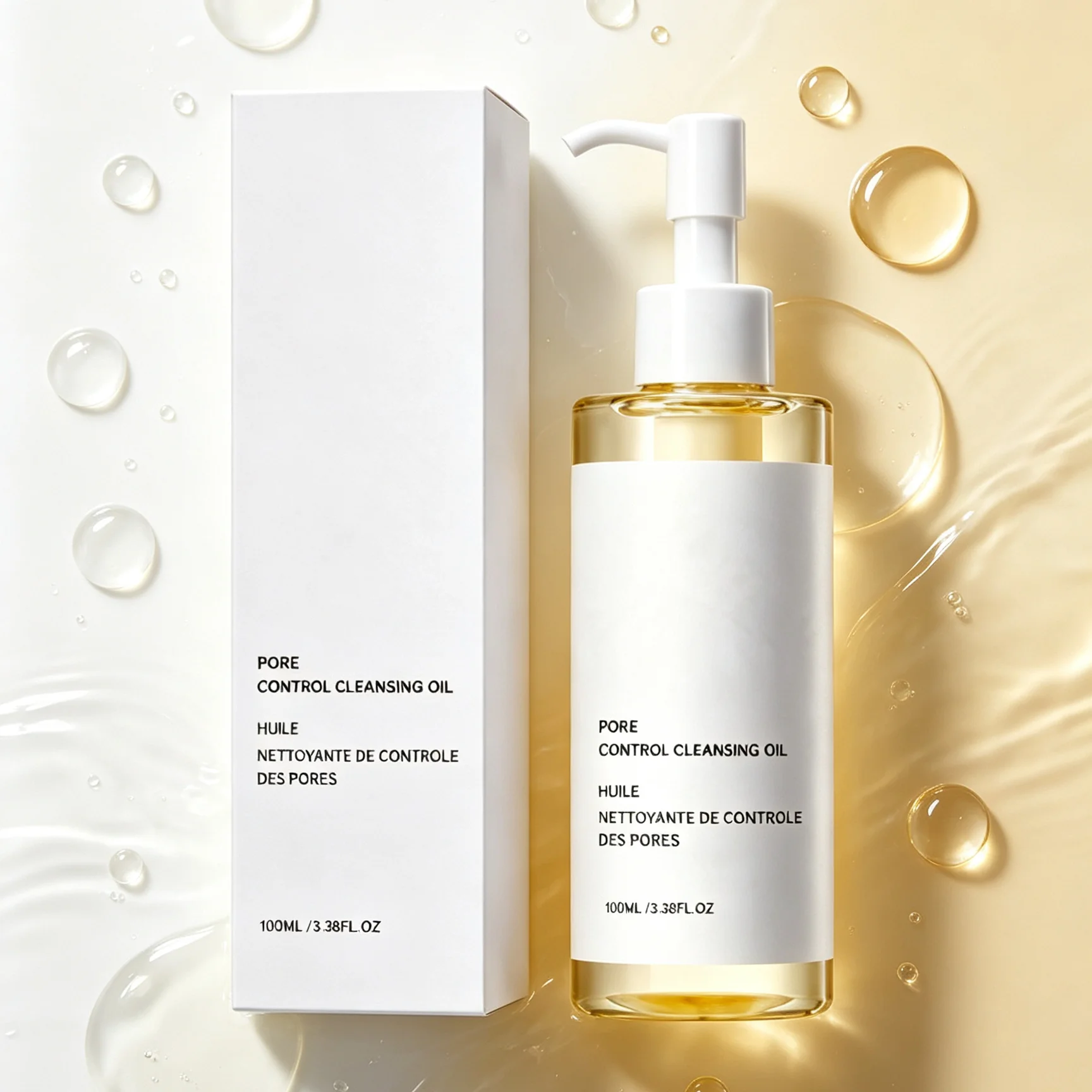 Facial Cleansing Oil Pore Control Unclog Pores Blackhead Remover Lightweight Heartleaf Grape Seed Oil Makeup Remover Oil 100ml