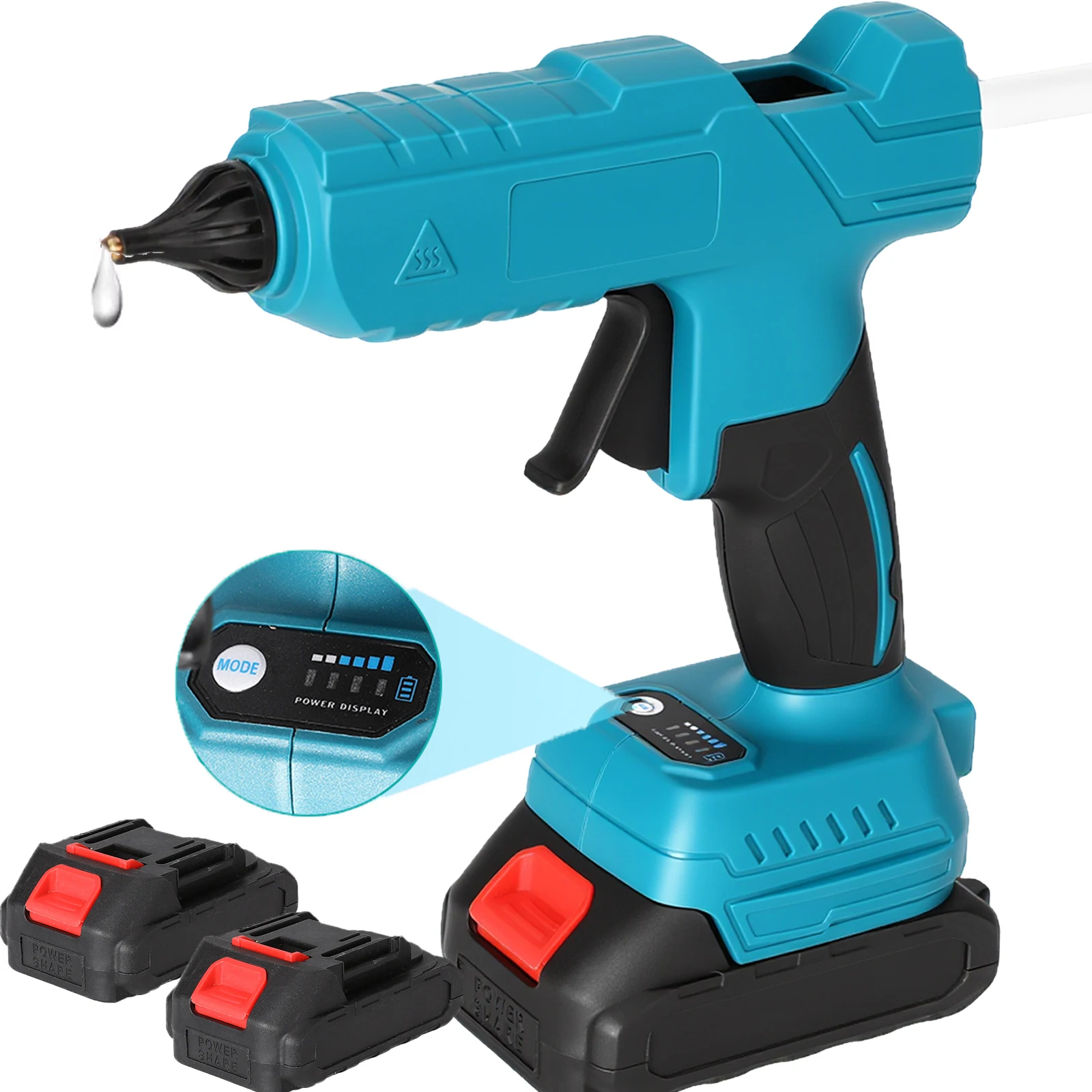 Makita – Mini pistolet à colle thermofusible électrique haute température, sans fil, bâton de colle de 11mm, pistolet à Air de soudage thermofusible pour batterie