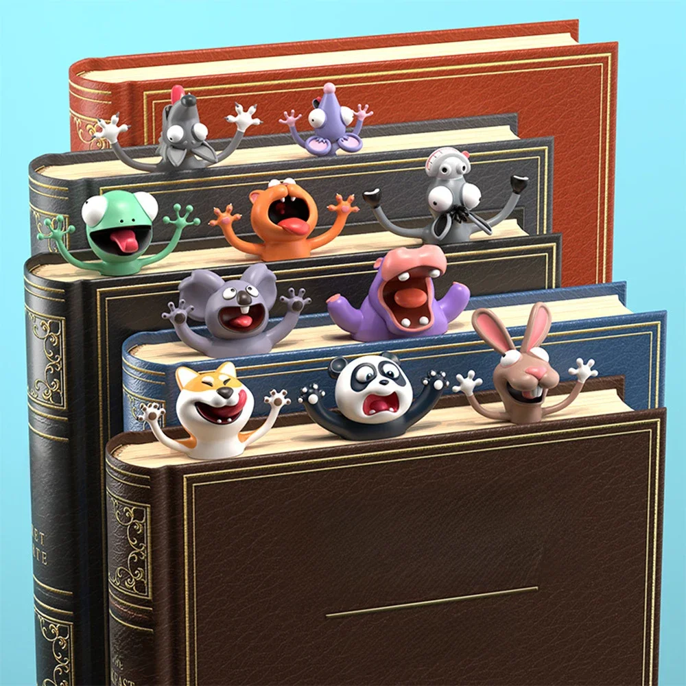 Marque-page 3D en PVC à l'effigie de KrasnoShiba Inu, signets amusants et créatifs, fournitures scolaires