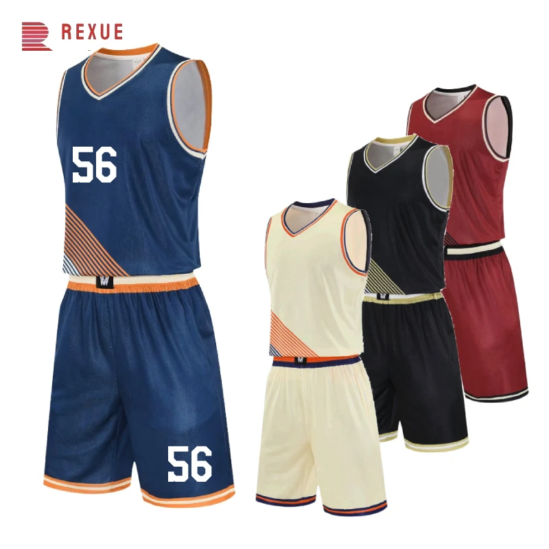 American Basketball Team Suit Unisex Student Competition Training Sports Vest Breathable Blue Jersey Summer Sets Anti-Bacterial