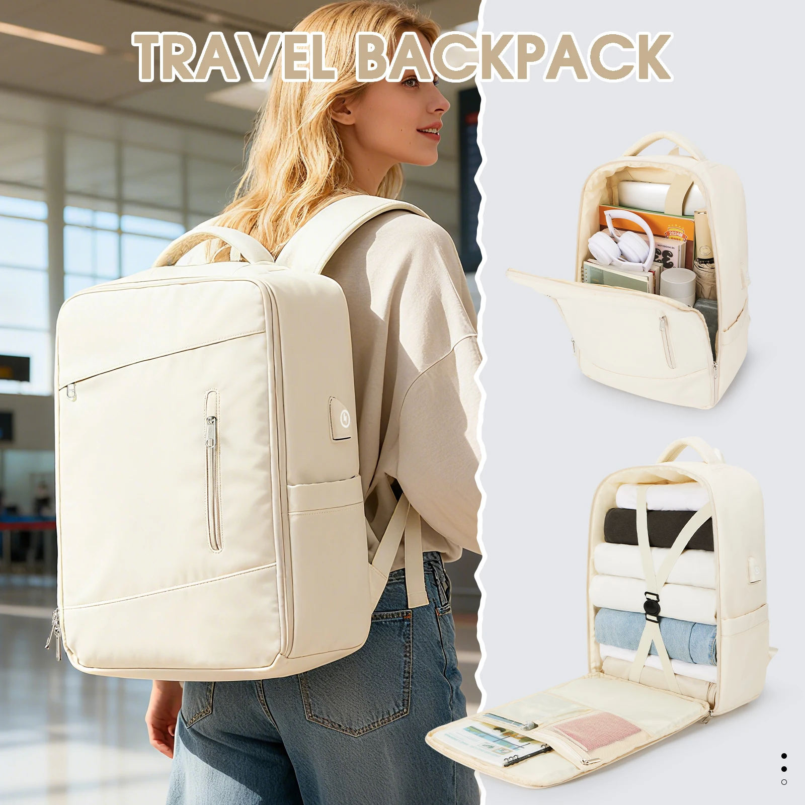 Travel Backpack for Women Men, EasyJet Aviation Cabin Bag Hand Luggage Backpack Business Laptop Backpack Lightweight Backpack