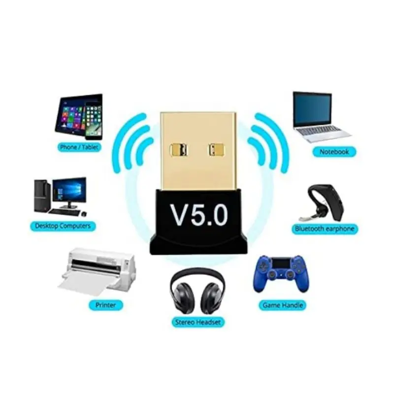 Transmissor USB e Receptor De Áudio para Notebook, Adaptador E, Bluetooth 5.0