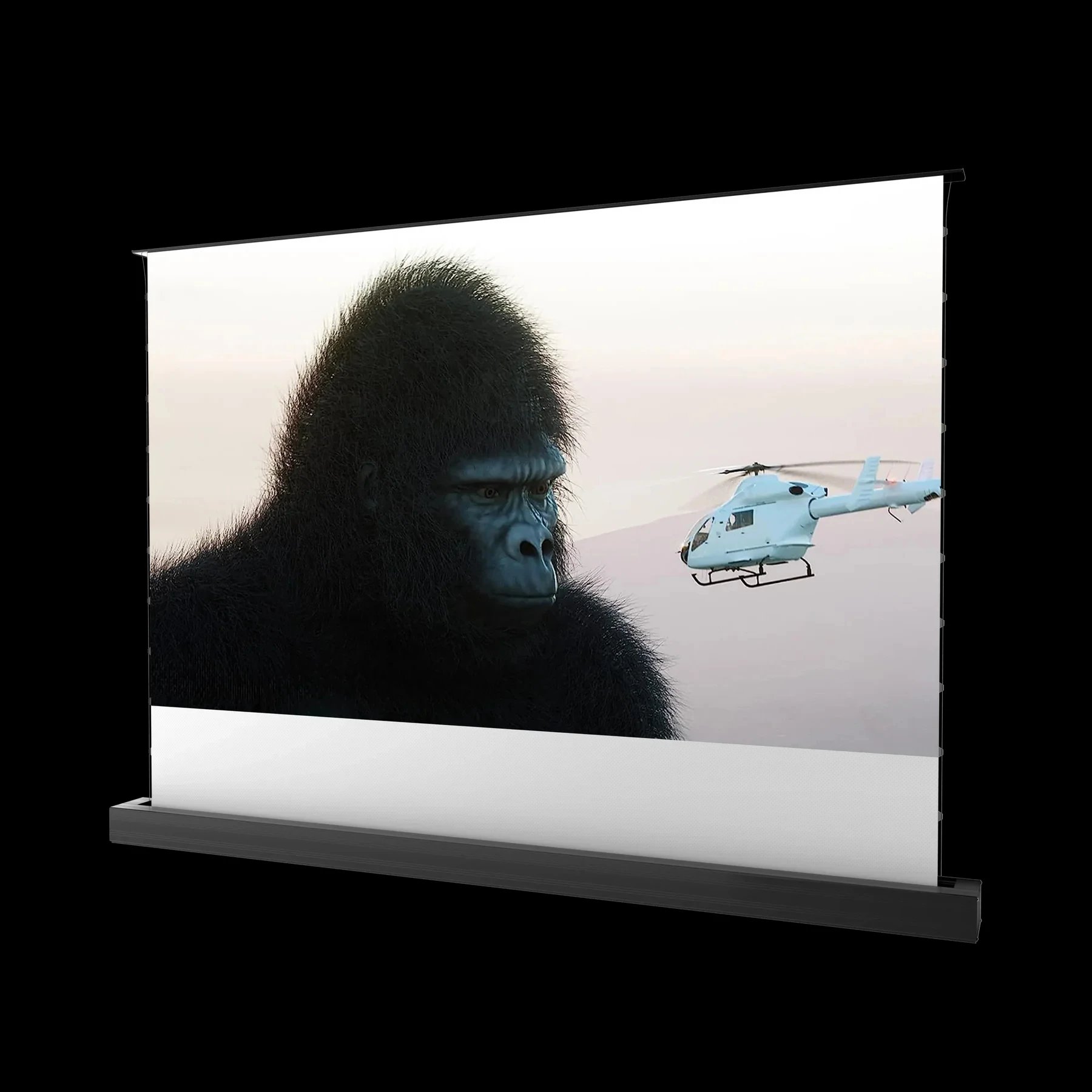 Motorisierter Tabletten-aufgehenderes Kino weißer Projektionsbildschirm für Valerion Visionmaster Max 4K 8K Laser-TV-Projektor