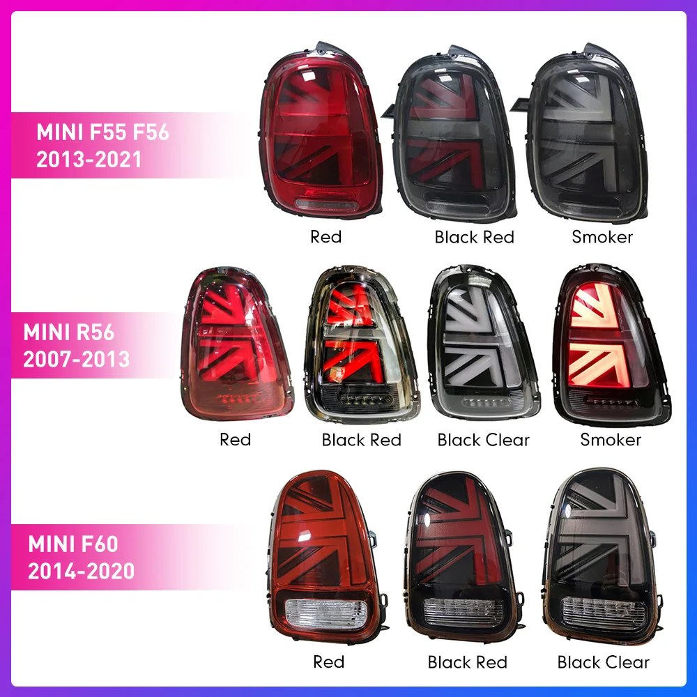 2PCs LED Tail Light For BMW MINI Cooper F55 F56 F60 R50 R52 R53 R56 R57 R58 R59 R60 Rear Turn Signal Reverse Brake Lamp Tailight