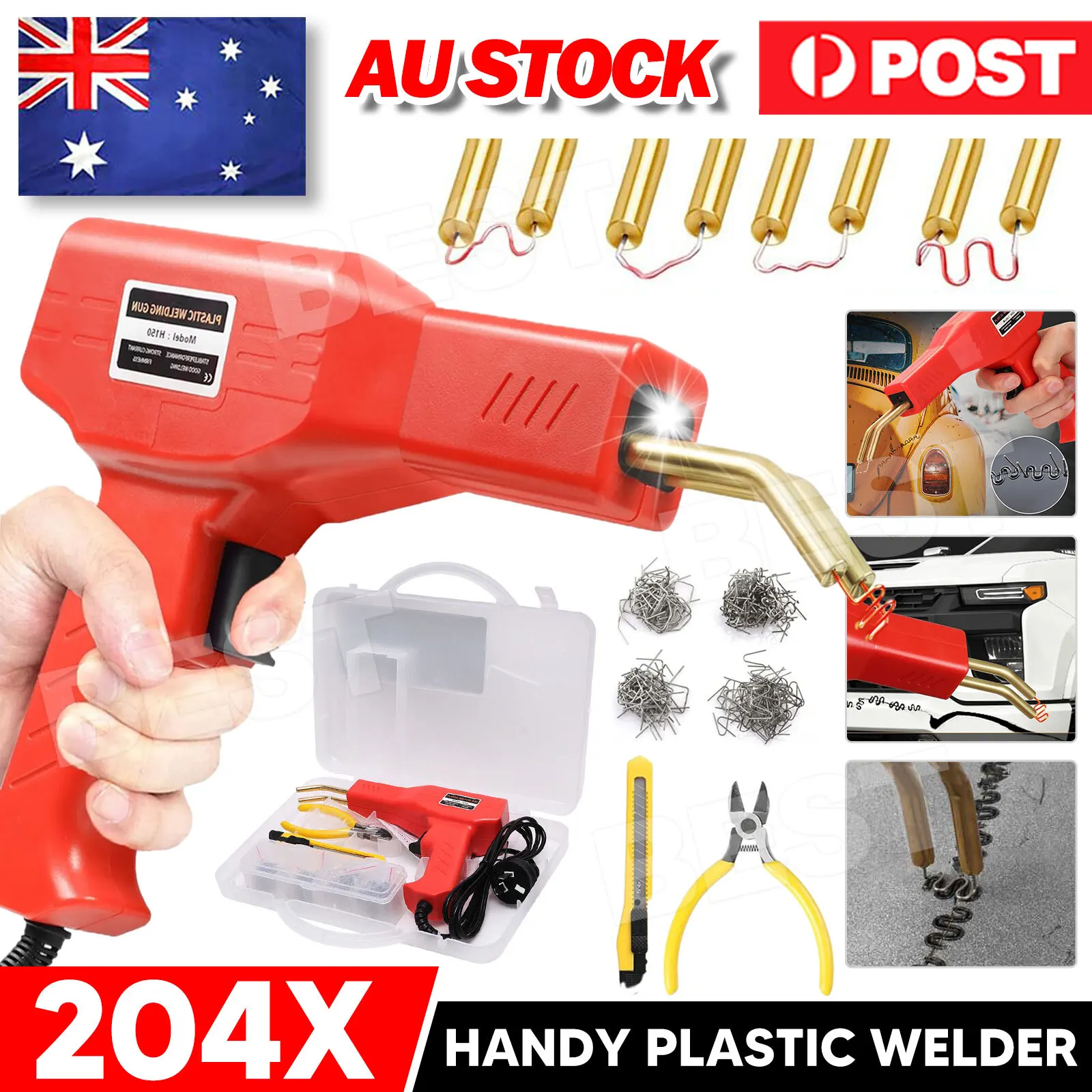 Handy Plastic Welder Garage Tool Bumper Crack Repair Welding Machine Staple Set