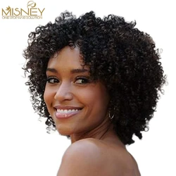 Pixie Cut Wig Human Hair Brazilian Afro Kinky Curly Bob Wigs For Black Women Full Machine Made Non Lace Human Hair Wigs Misney