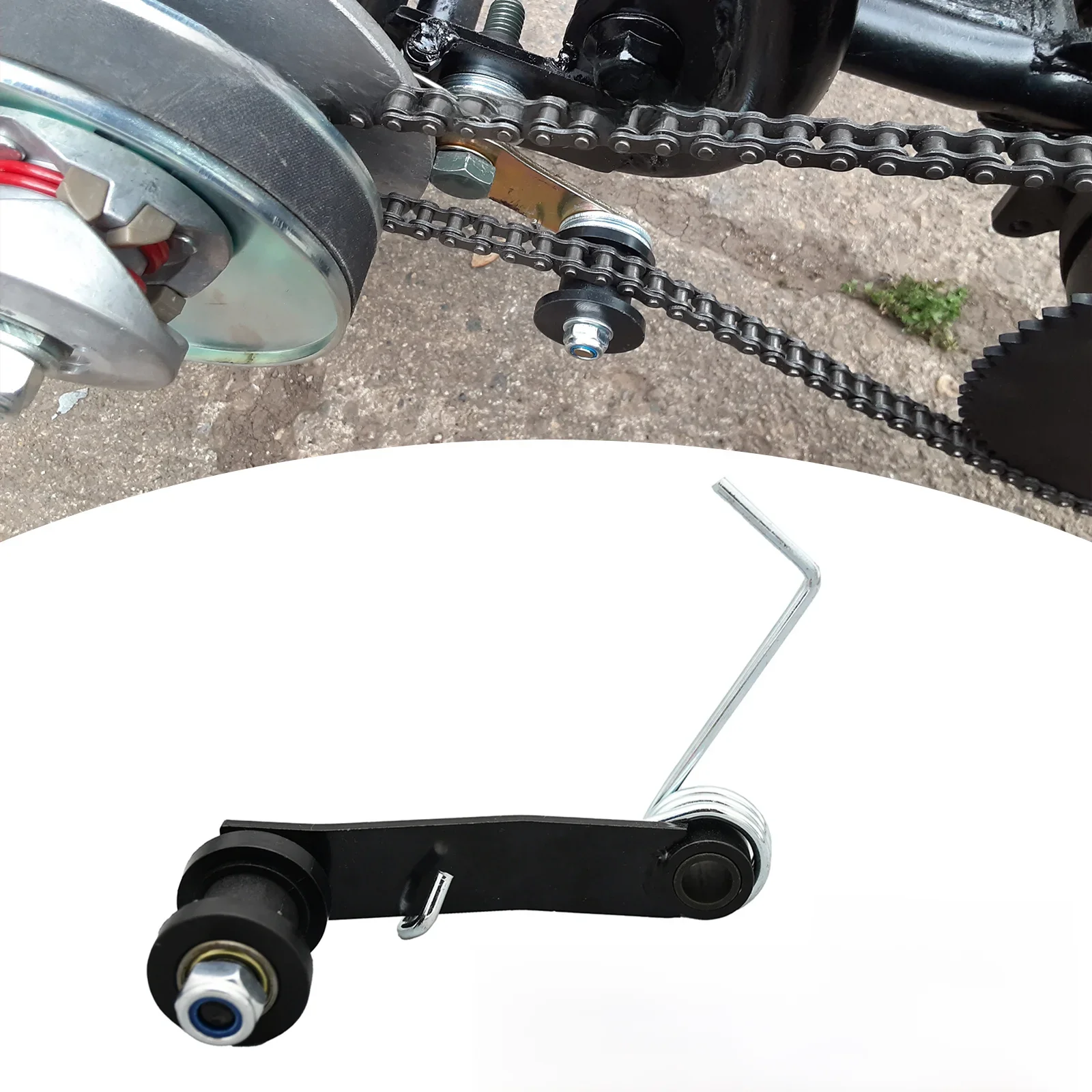 Guide de rouleau de réglage de tendeur de curseur de chaîne de moto de saleté ATV 530 428 420 pour Honda Yamaha Suzuki KTM Kawasaki universel