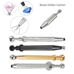 with 4 Claws Professional Jewelry Holder Bead Ball Pick Up Tool Prong Tweezers Catcher Crystal Grabbers Earring Making Grasping