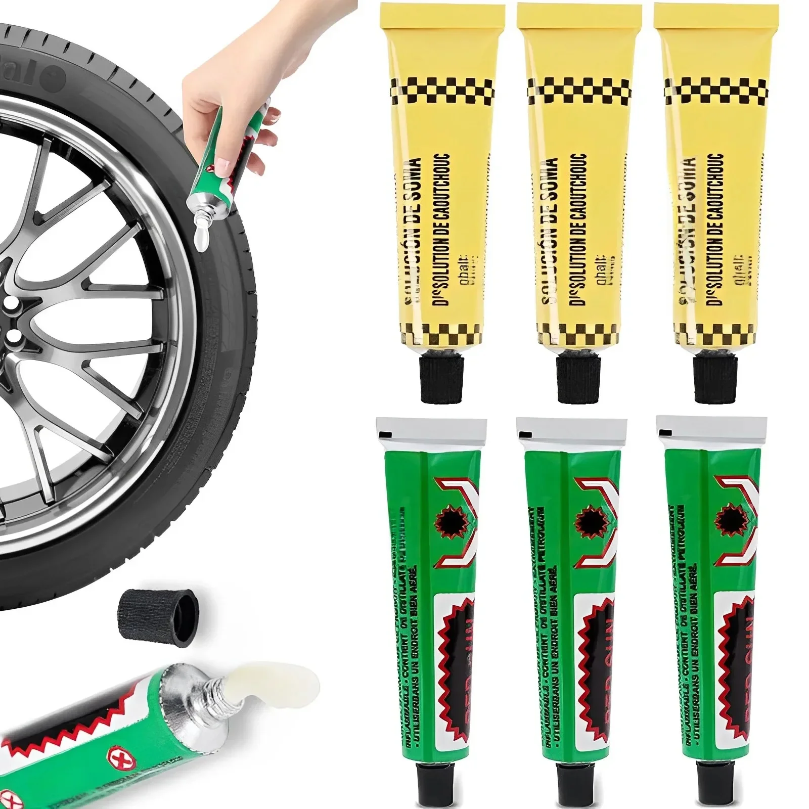 AliExpress 12g/20ml Tire Tyre Repairing Glue Auto Motorcycle Bicycle Wheel Repairing Inner Tube Puncture Rubber Glue Tools Car Accessories