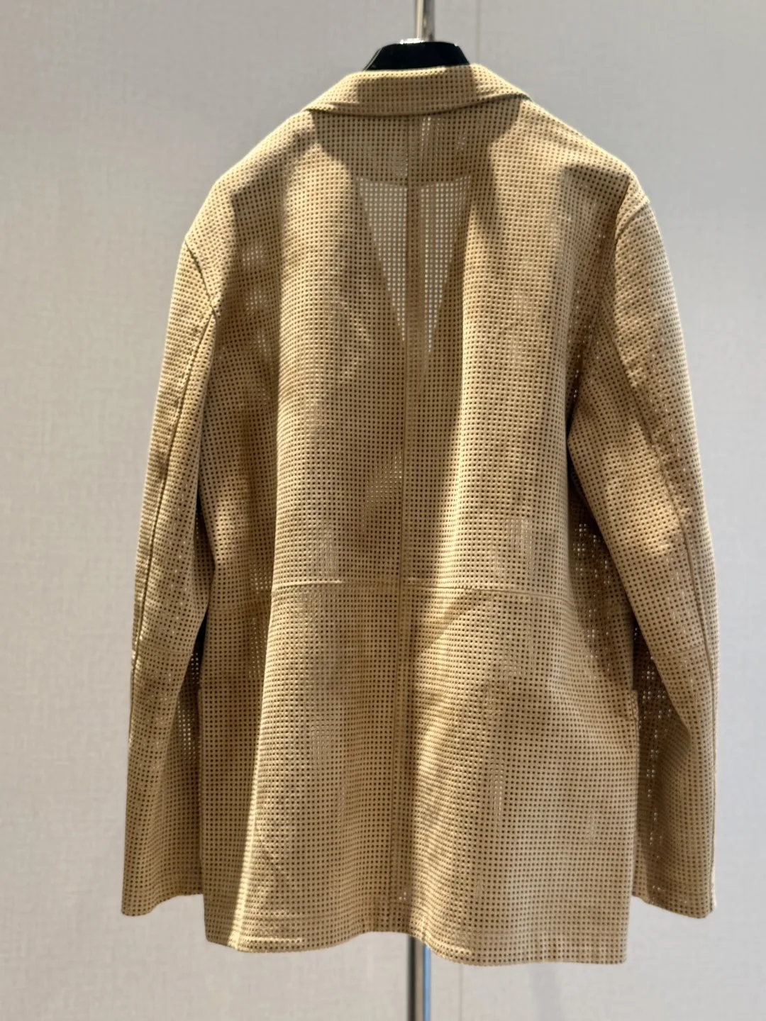 Otoño nuevas mujeres de piel de oveja cuello vuelto Blazer abrigo de manga larga Casual de alta calidad elegante Casual de lujo de un solo pecho