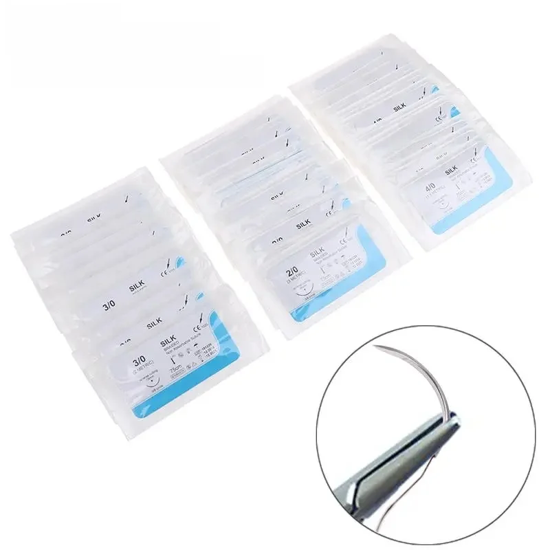 6/12Pcs 2/0 3/0 4/0 5/0 polipropylen Monofilament medyczny igła szew nylonowy nici nici zestaw do ćwiczeń — zdjęcie 2