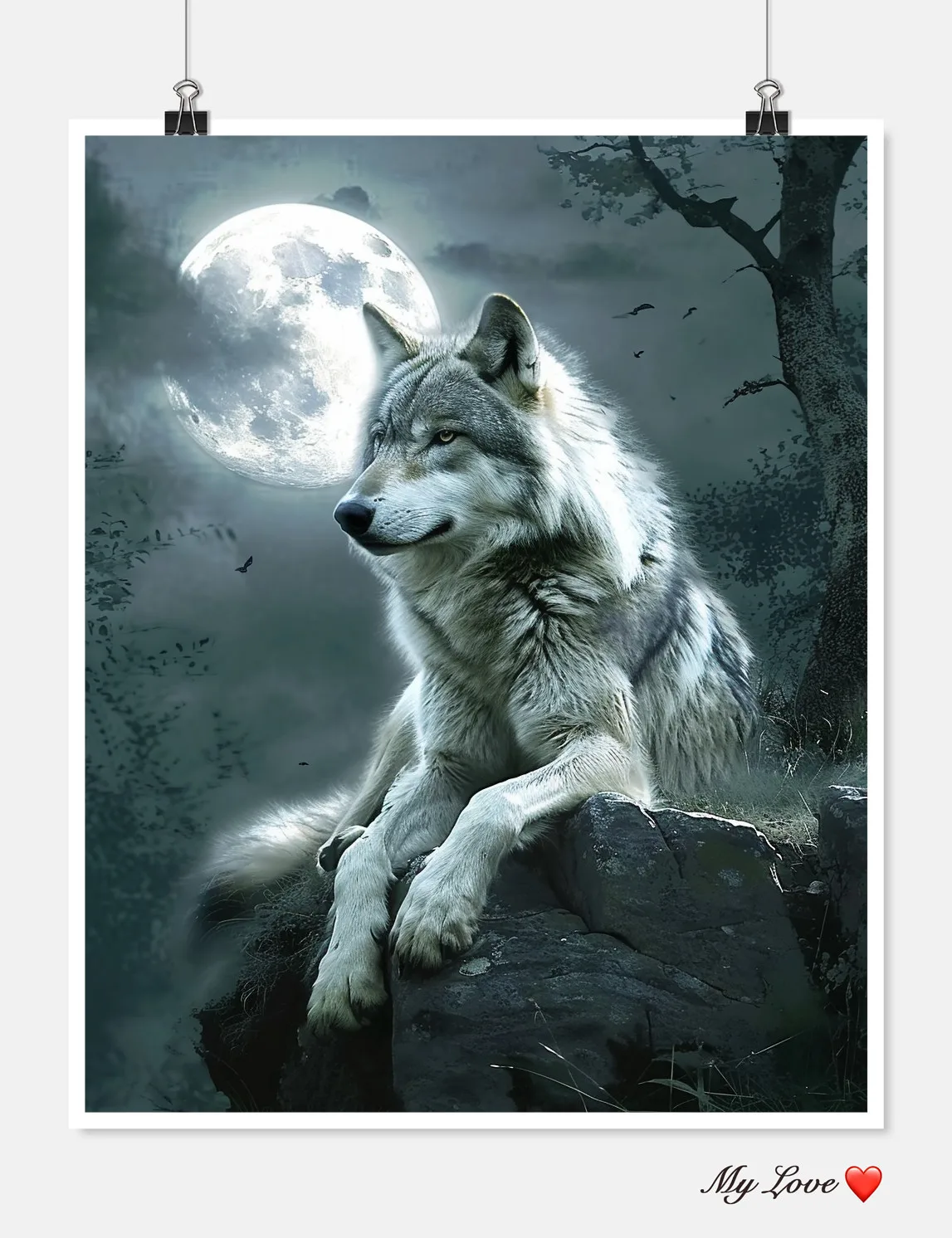 

Наборы для вышивки счетным крестом Рукоделие - Поделки 14 карат DMC Цвет DIY Искусство Декор ручной работы - Ночной волк 4