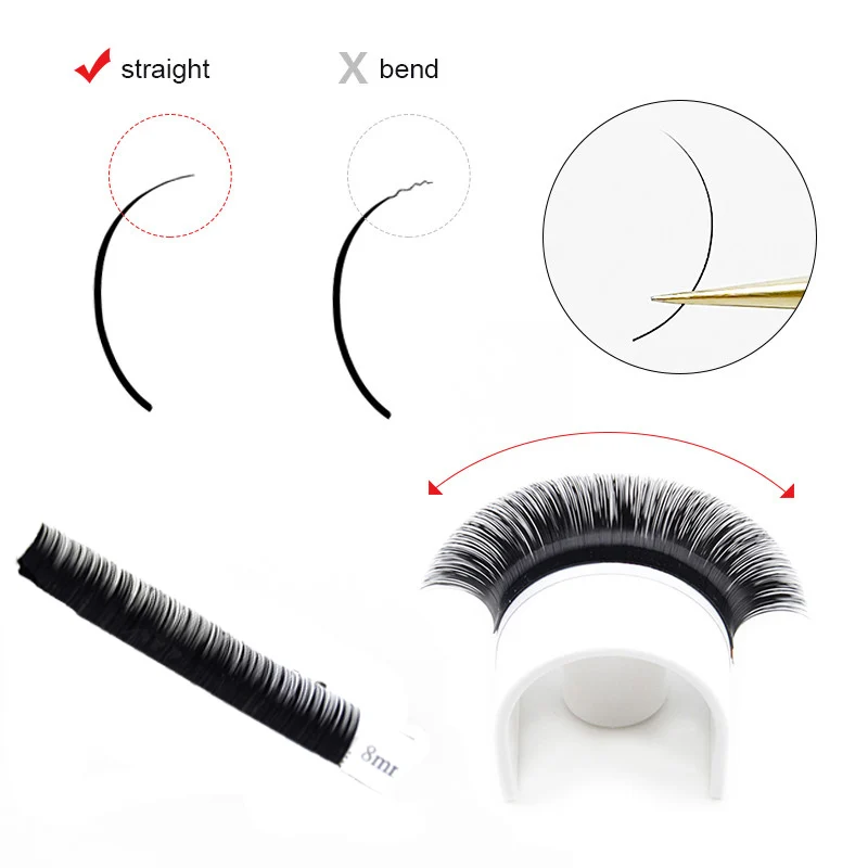 Chopocandy Latest Product Eyelash Extension Black Matte B/C/D Curl Individual Volume Makeup Eyelash Extension Mink Lash Cilios