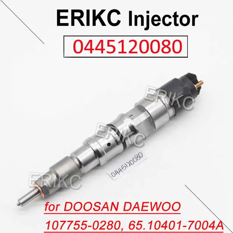 

0445120080 Common Rail Fuel Injector Assy 0445 120 080 Diesel Nozzle Injection 0 445 120 080 for Doosan 107755-0280 65104017004A