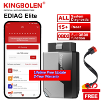 KINGBOLEN EDIAG ELITE ALL System Car Diagnostic Tools active test 15 Reset Full OBD2 Code Reader Scanner lifetime free update