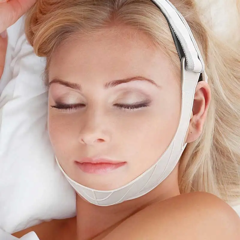 حزام رفع الوجه سيليكون القابل لإعادة الاستخدام ، مزيل الذقن المزدوج ، تقليل خط الخامس ، حزام الذقن ، التفاف التخسيس الوجه