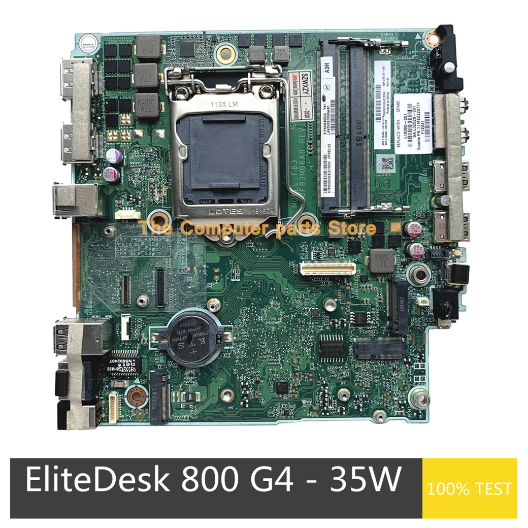 Original High Quality For HP EliteDesk 800 G4 DM Desktop Motherboard 35W L19395-001 L19395-501 L19395-601 DA0F83MB6A0