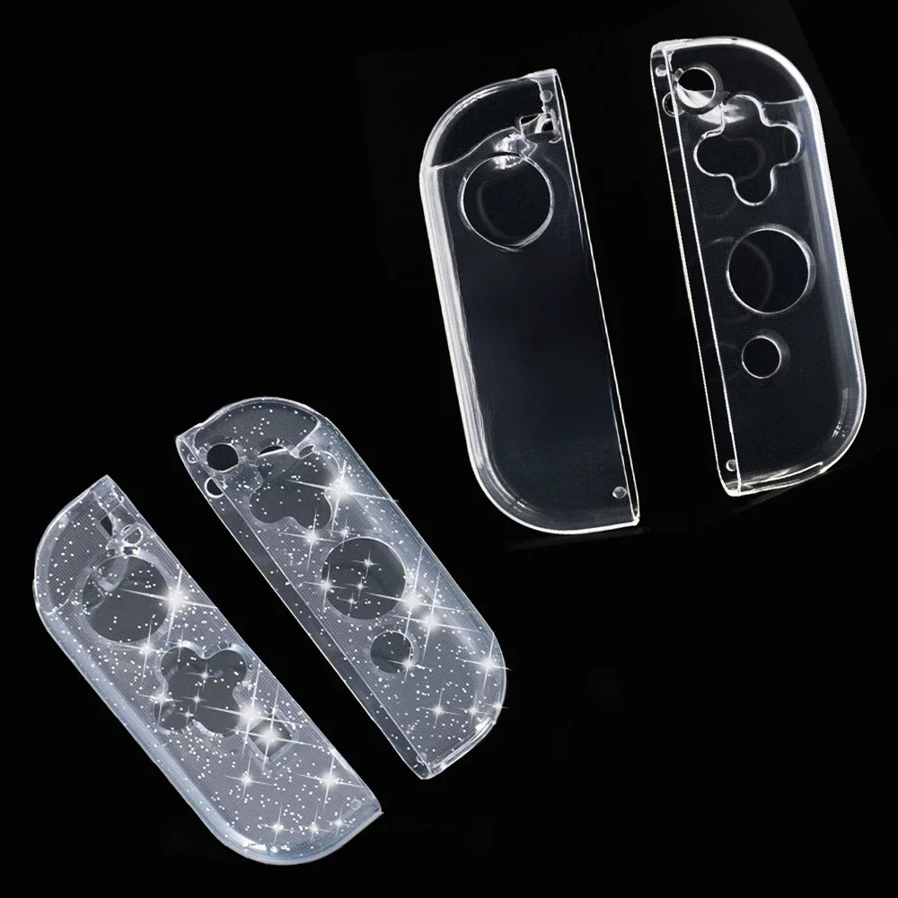 Coque de protection transparente pour Nintendo Switch 2/NS Oled Joy-Con, étui souple en TPU mat à paillettes