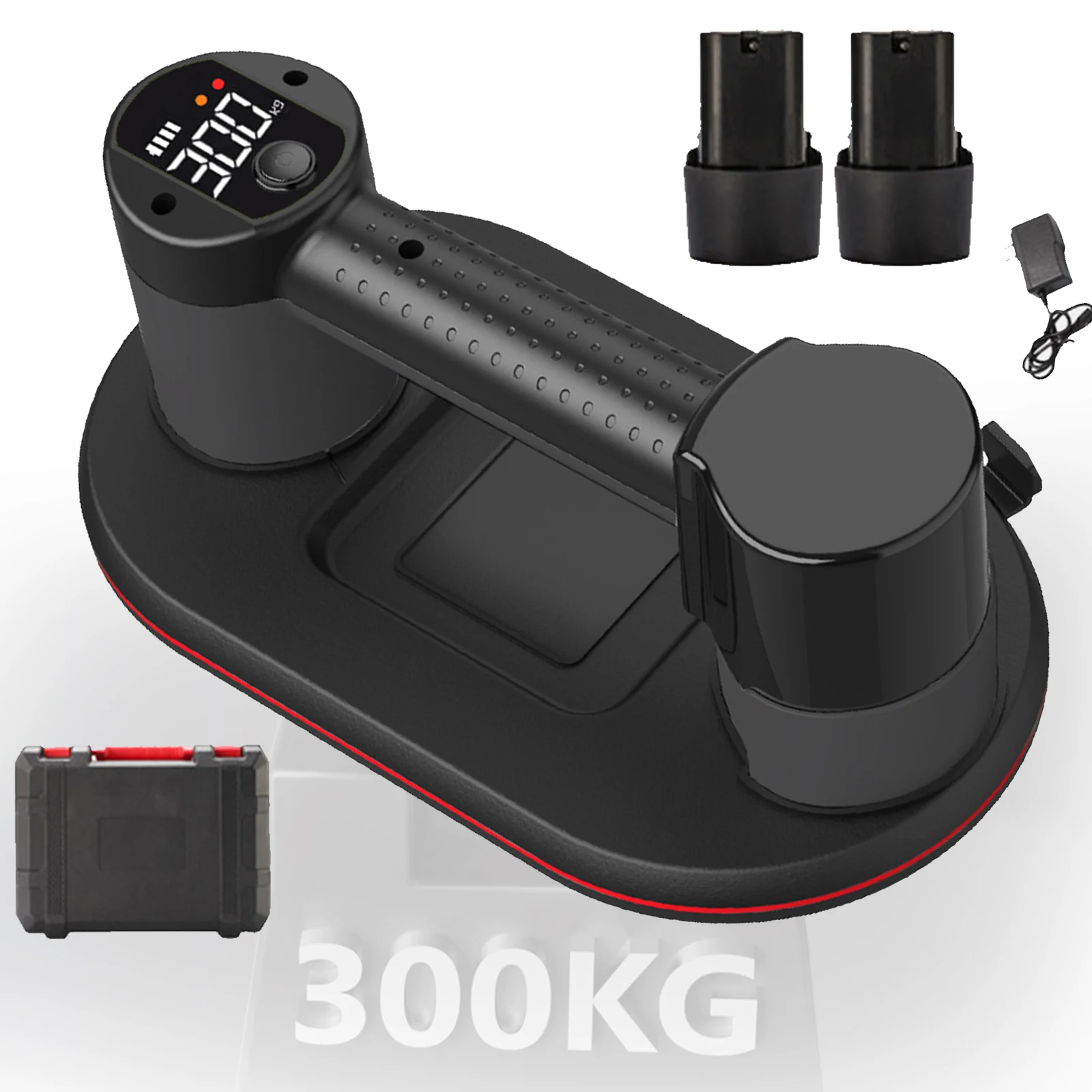 Intelligent Display Industriële Kwaliteit Elektrische Vacuüm Zuignap 300KG Belasting Zware Graniet Tegel Glas Lifter 4000mAh Batterij