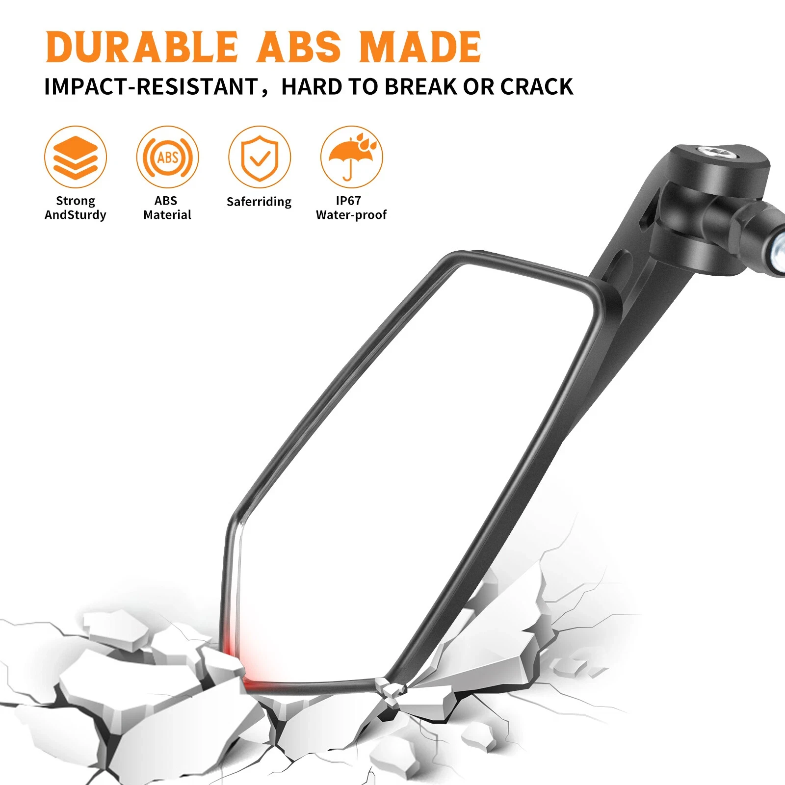 8/10mm Motorcycle RearView Mirror  Side Mirrors  For Honda Shadow VLX 600 Spirit 750 Yamaha Suzuki Motocross Cafe Racer Scooter view 5