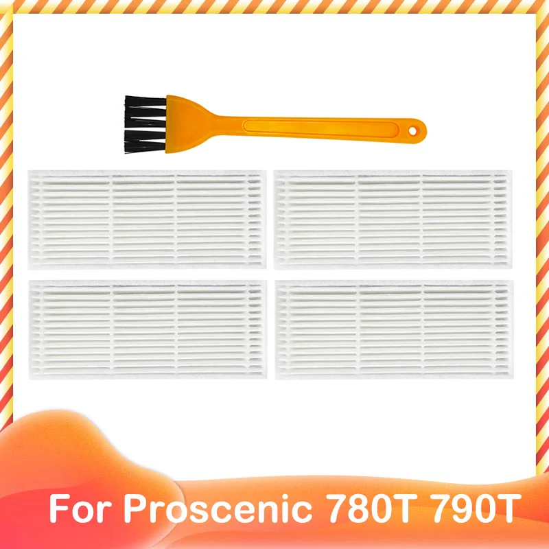Filtro Hepa para el aspirador robótico Proscenic 780T 790T Kits de piezas de repuesto Cepillo lateral principal Filtro Hepa