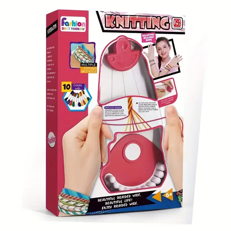 Trendy DIY Bracelet-Making Kit for Girls - Fashion Handwoven Craft Toy, Enhances Hands-On Skills, Perfect Birthday & Holiday