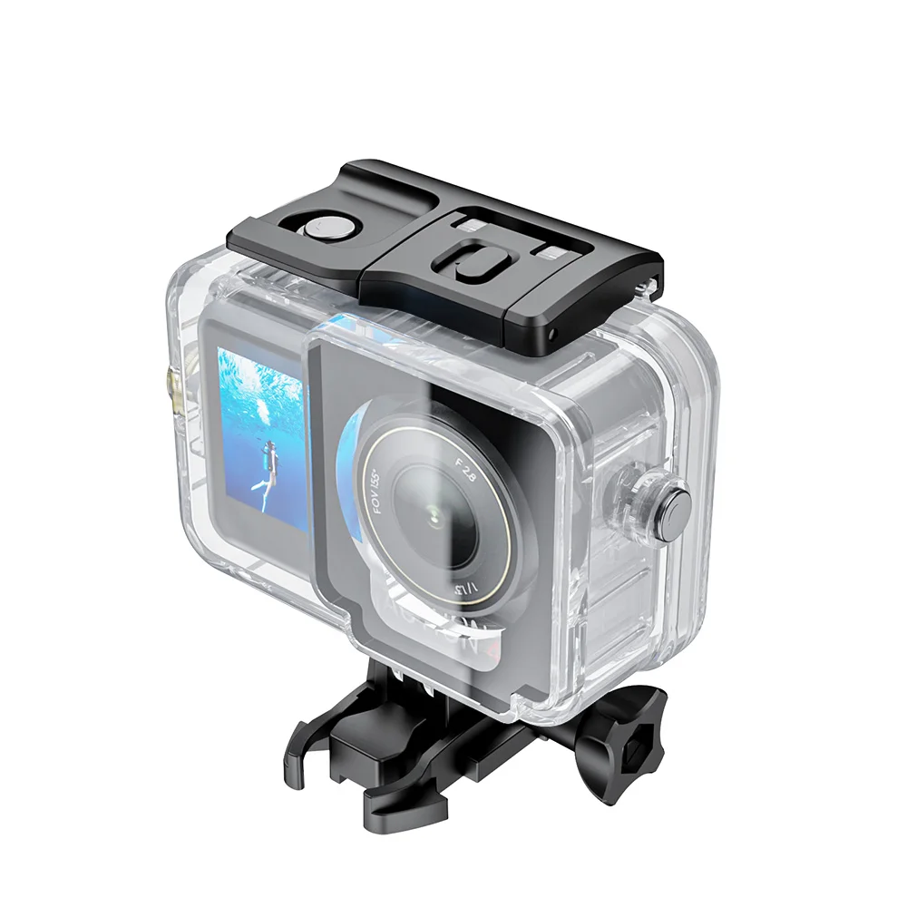 Waterproof Case for DJI Action 4/5/6——40m underwater housing , Tempered Glass, PC Material, with Mount Adapter