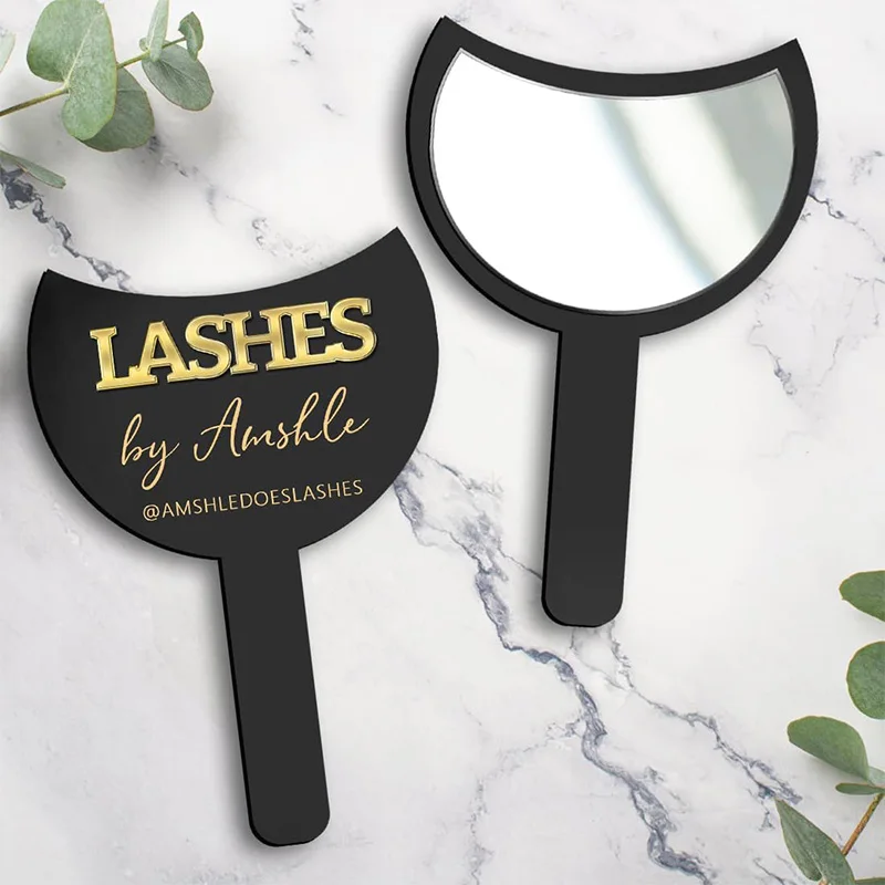 

Lashes Photo Prop Wax Personalized Business Prop for Waxing Eyelash Technician Prop Handheld Mirror Social Media Prop