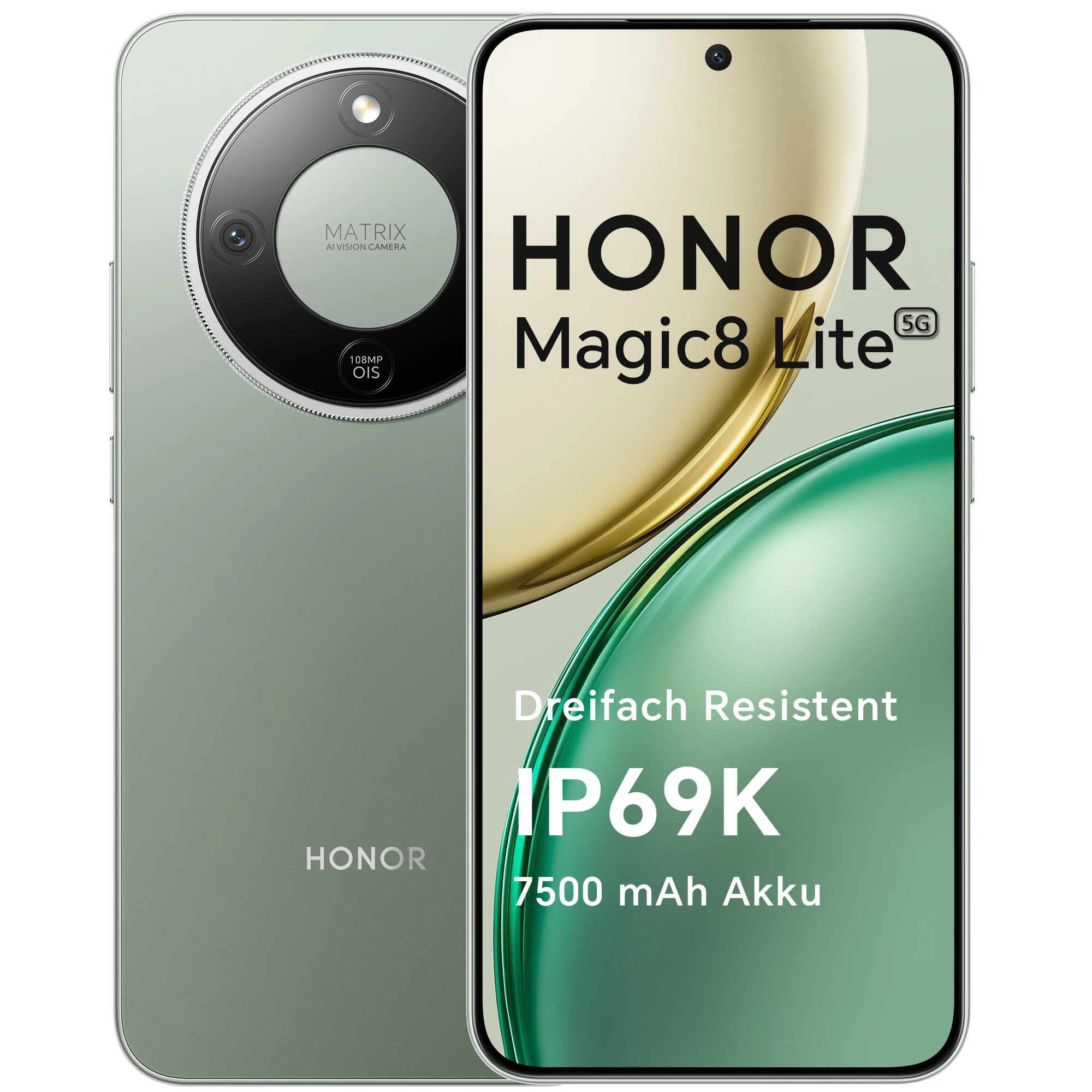 Smartphone HONOR Magic8 Lite 5G, appareil photo IA OIS 108 MP, double SIM, NFC, triple protection IP69K, 7500 mAh, écran AMOLED 6,79 pouces, expérience IA intelligente.