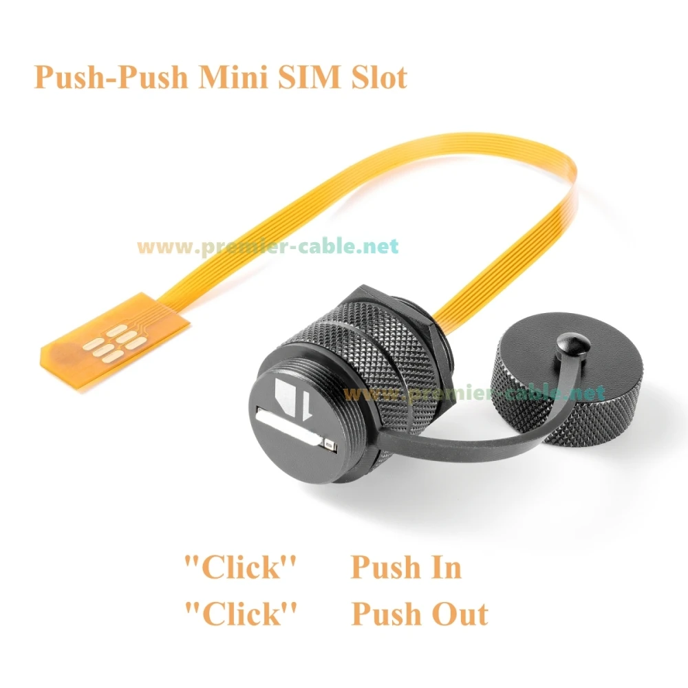 IP67 Waterdichte Mini Sim-kaart Verlengkabel 2FF Panel Mount Man-vrouw Flex Extender FPC Kabel Outdoor Mini Sim-kaart Solt