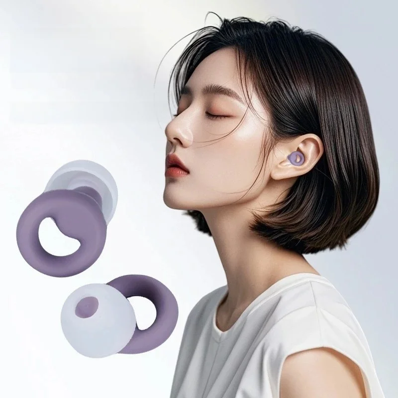 Bouchons d'oreilles insonorisés en silicone, bouchons d'oreilles pour dormir, bouchons d'oreilles anti-bruit industriels spéciaux pour dormir à la maison.