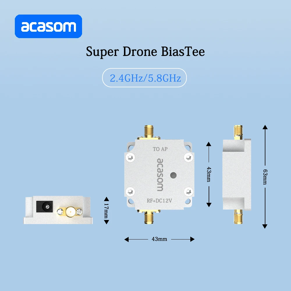 Fuente de alimentación de 2,4 GHz y 5,8 GHz, alimentador sesgo RF, bloqueador RF para WIFI, ZIGBEE, BLUETOOTH