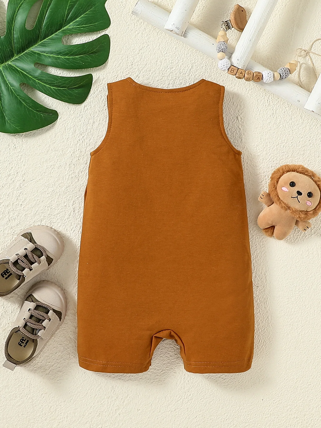 New Stely Baby Summer Sleeveless Boys Animal For Daily Casual Jumpsuit