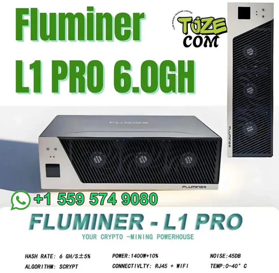 LK Amazing Black Friday Factory Wholesale Fluminer L1 Pro 6GH/s Scrypt ASIC Miner Air Cooling LTC DOGE With PSU