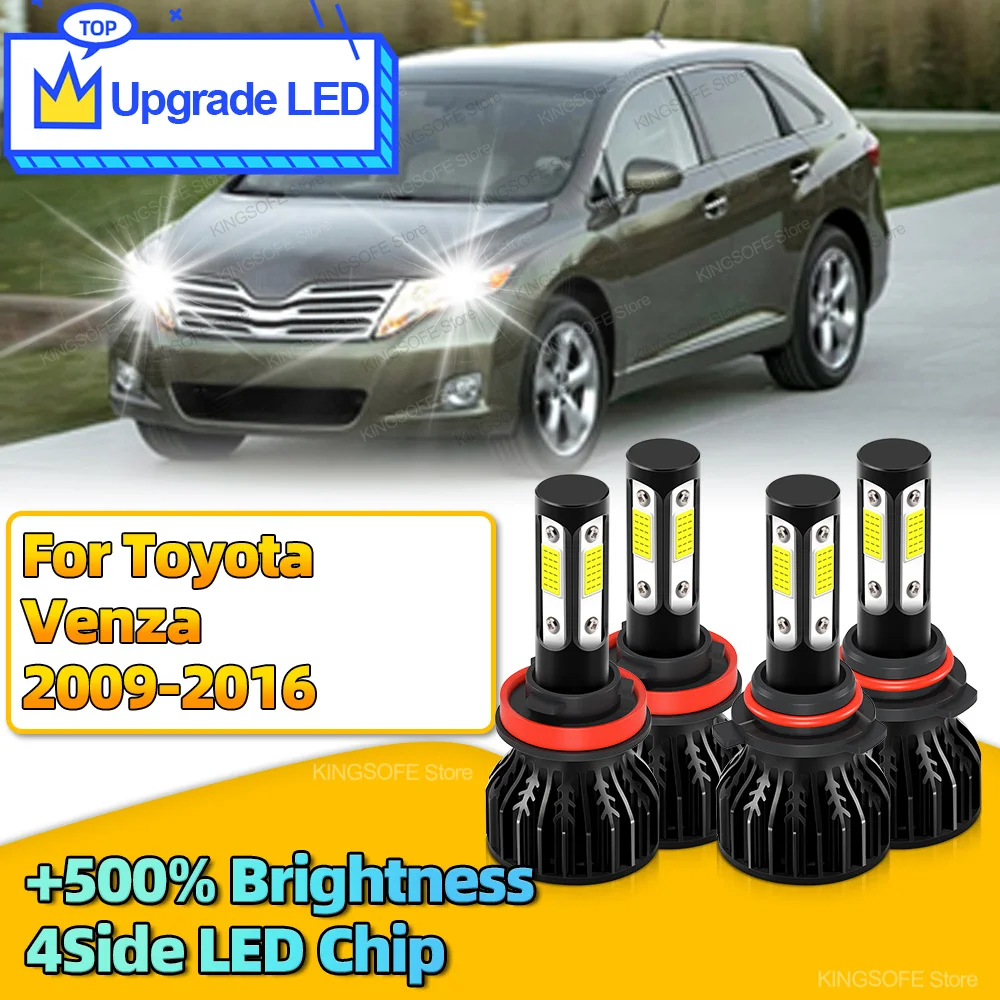 2/4PCS LED Canbus 30000LM Car Headlight H11 HB3 Car Bulb Turbo Lamp 6000K For Toyota Venza 2009 2010 2011 2012 2013 2014 15 2016