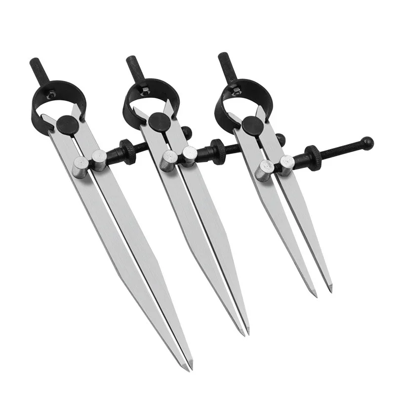 Séparateur en acier verrouillable réglable S/M/L, aile, boussole en cuir, jauge d'espacement, support de bord de fil de dessin, bricolage, outils en cuir de bétail