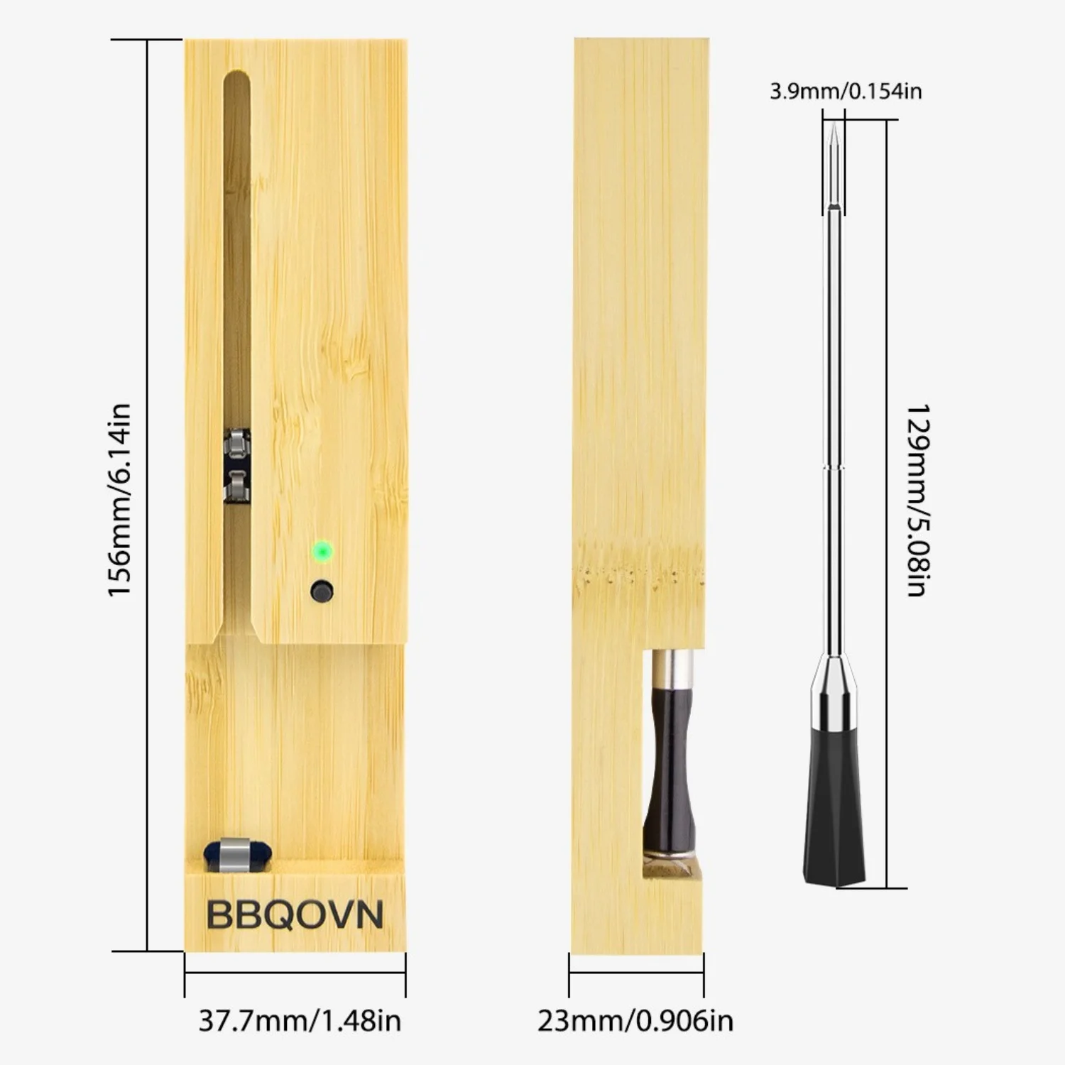 Wireless Meat Thermometer Intelligent 3 Probe Bluetooth Food Barbecue Steak Temperature Meter High-Precision BBQ Accessories