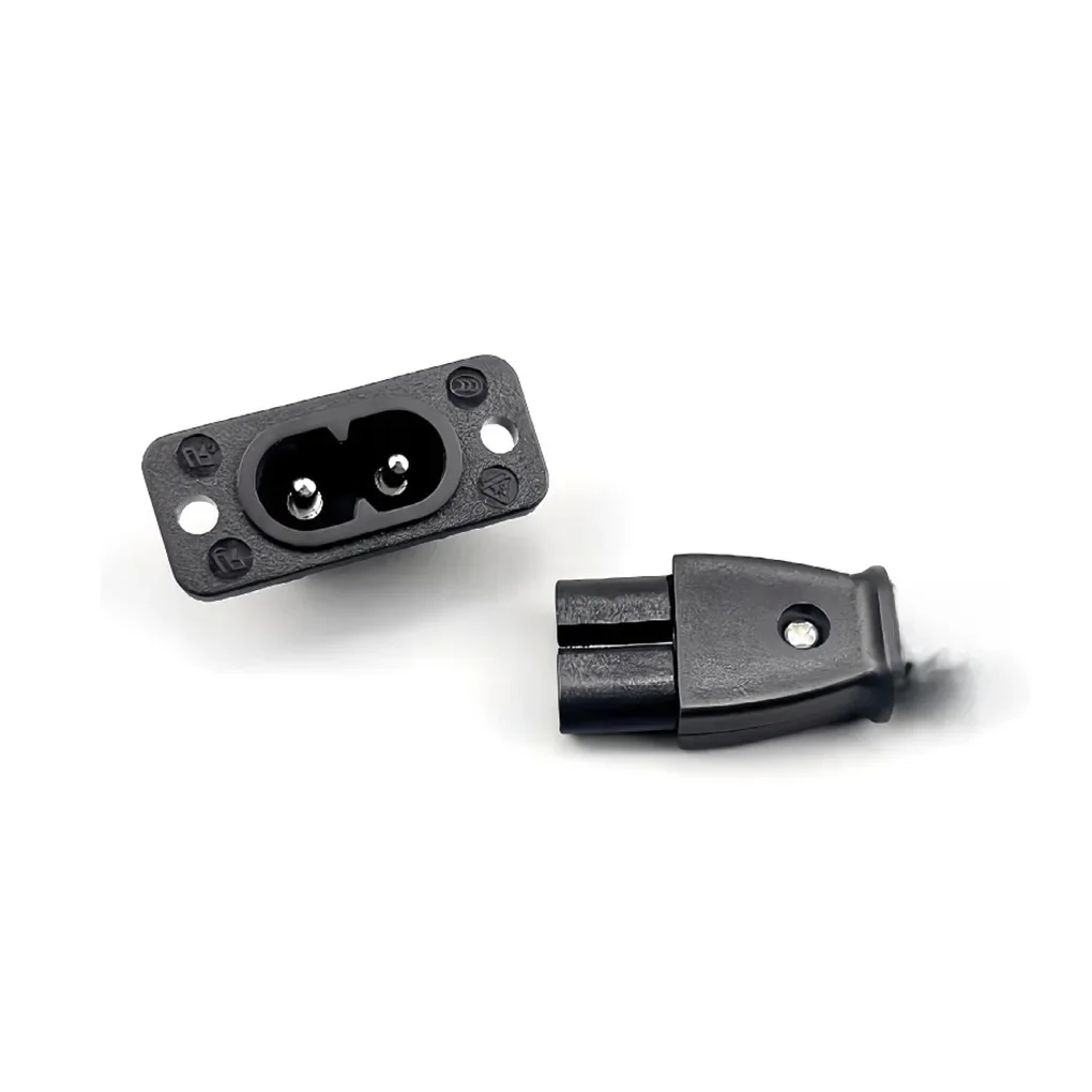 C8 męskie gniazdo zasilania C7 wtyk żeński gniazdo zasilania wbudowane złącze elektryczne złącze 35mm * 15mm AC 2.5A 5A 250v — zdjęcie 2