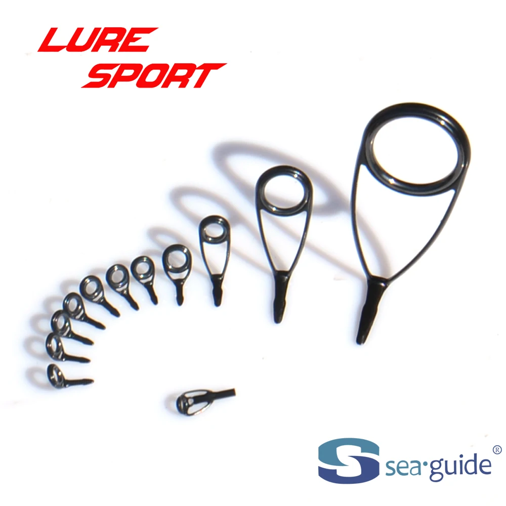 SeaGuide 12pcs Spin Guide Set LS Ring Black Frame BXOHLSG25 BXOLSG-N5 BXULST Rod Building component Repair pole DIY Accessory