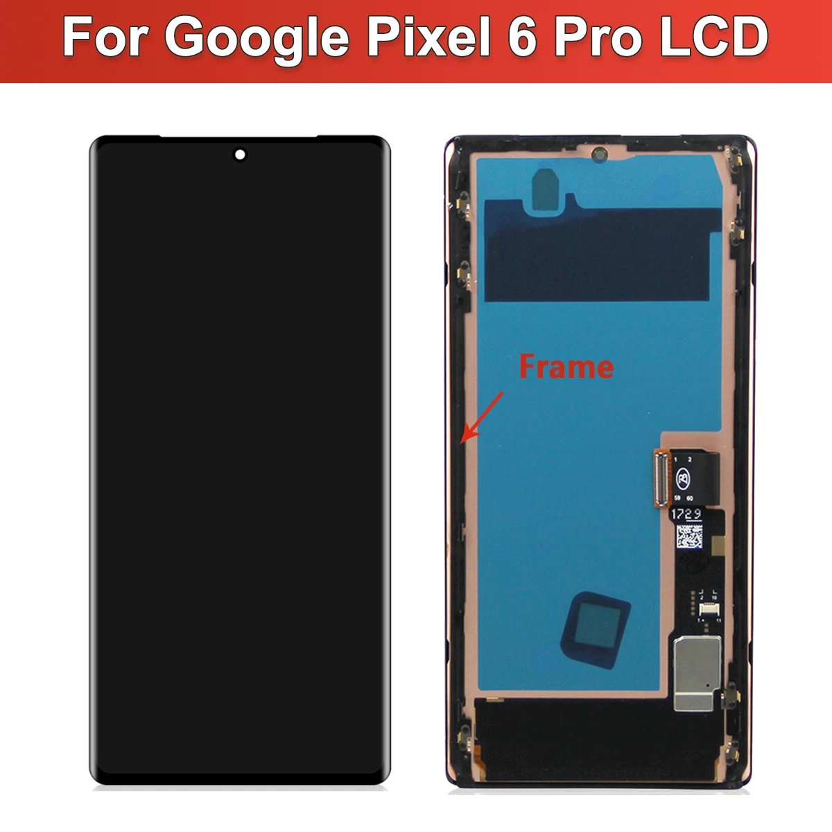 OLED Screen For Google Pixel 6 Pro GLUOG, G8VOU Lcd Display Digital Touch Screen with Frame for Google Pixel6 Pro Screen