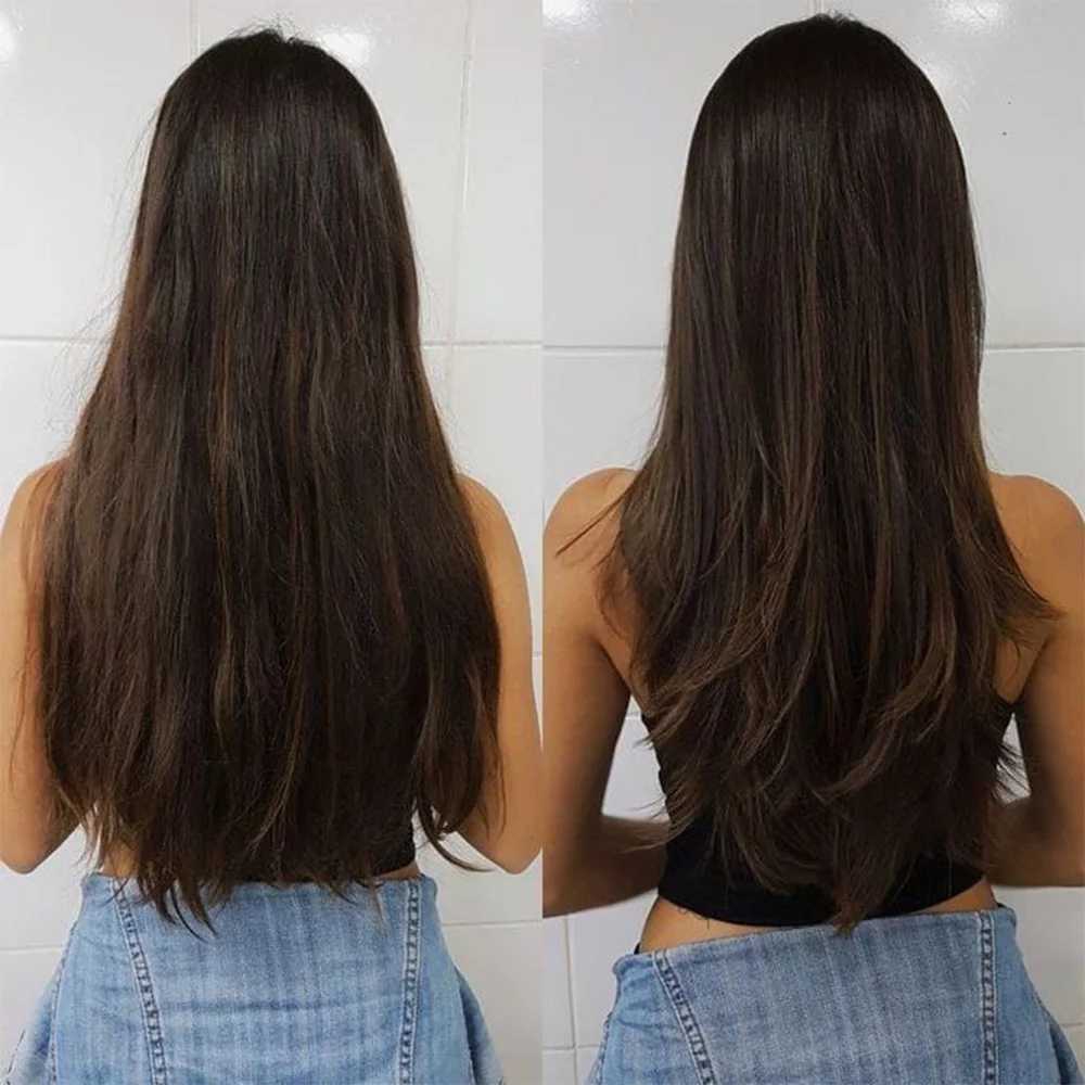 Tape In Hair Extensions Menselijk Haar Zwart Vrouwen Rechte Tape In Extensions Menselijk Haar Licht Onzichtbare Huid Inslag Dubbelzijdig