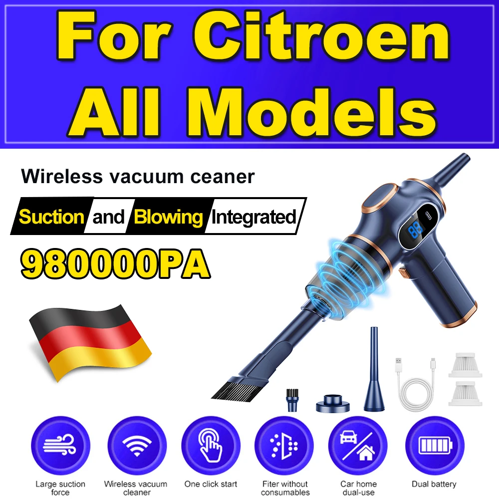 980000PA Car Vacuum Cleaner Mini Powerful Handheld Wireless Cleaner Home Appliance Portable Vacuum Cleaner For Citroen All Model