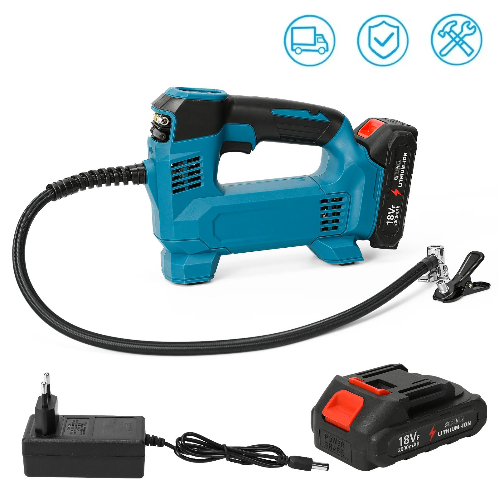 Cordless Electric Air Cup Portable because Air Compressor Handled Digital because fire Air Inflator Cup For Makita 18V Battery