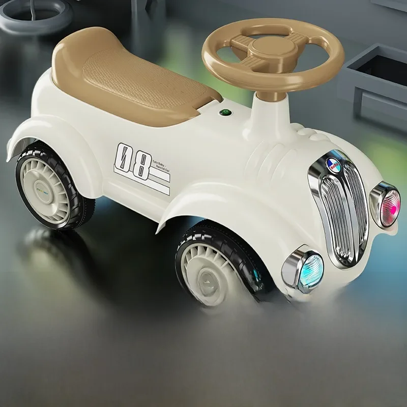 AliExpress Retro-Style Toddler Balance Car Ride On Car with Lights & Sounds Scooter Balance Bike for Kids