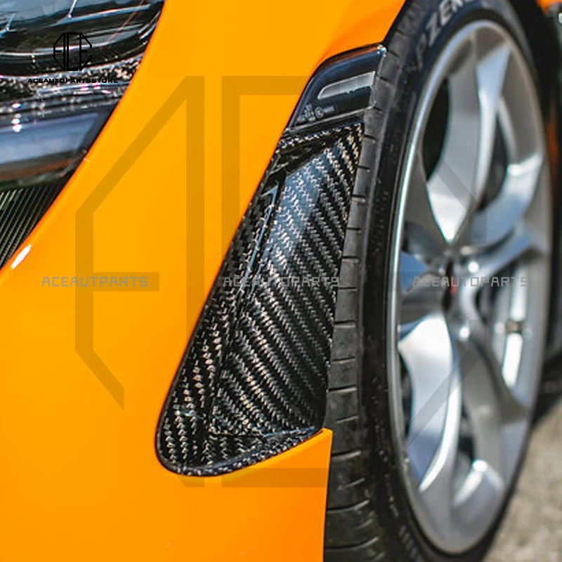 

Dry Carbon Fiber Front Bumper Air Intakes For McLaren Side Air Scoop Tuyere Trim Vent fit for 720S Coupe Decoration